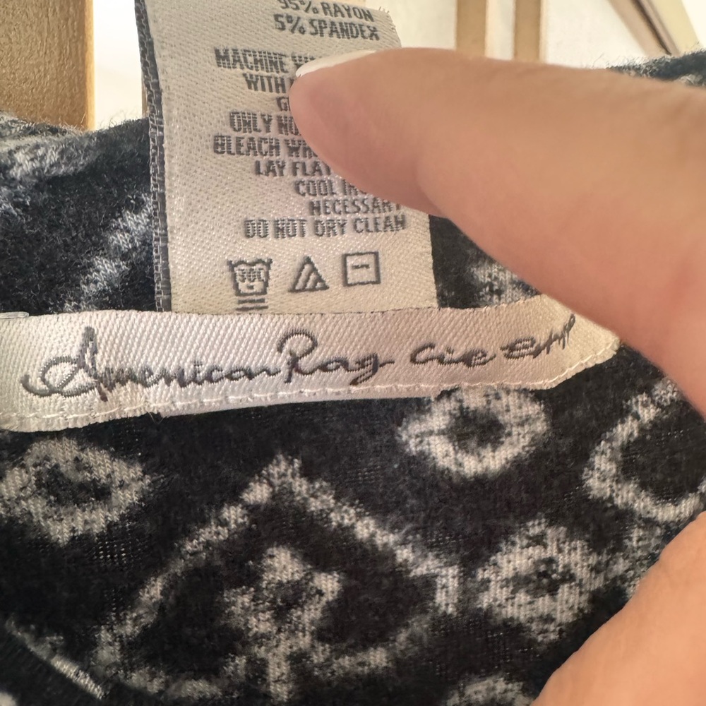 American Rag Black and White Geometric Wide Leg romper - Picture 4 of 5